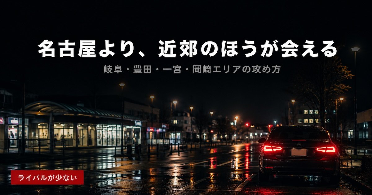 名古屋近郊（岐阜・豊田・一宮・岡崎）の夜の駅前と車