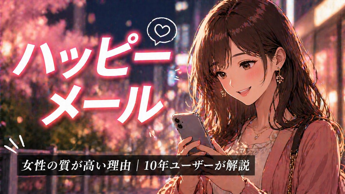 ハッピーメールのリアル評判・料金・攻略法｜女性の質が高い理由を10年ユーザーが解説